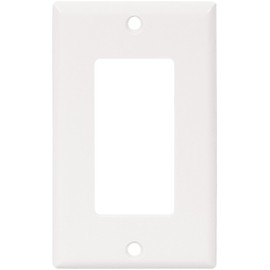 EATON Wiring 2151W-SP-L Thermoset 1-Gang Standard Size Decorator/GFCI Wall Plate, White