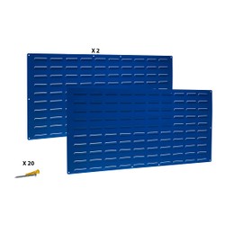 Triton Products LVP-2 LocBin Louvered Panel, 24" x 48", 18 Gauge Steel, Blue