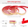 HEGEHE 220V COB Strip Light with Self-Adhsive Tape, Cut to