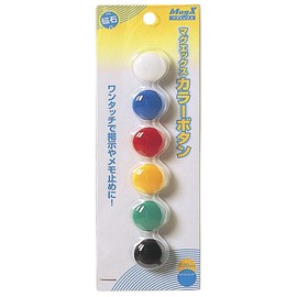 Magex MFCB-20-6P-C Color Buttons, 0.8 inch (20 mm), 6 Pieces