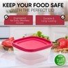 Replacement Lids for Rubbermaid Food Storage Containers - Fits 1/2-Cup