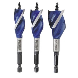 Speedbor IRWIN Tools 1877241 SPEEDBOR MAX Wood Drilling Bits, 4-inch3-Piece Set