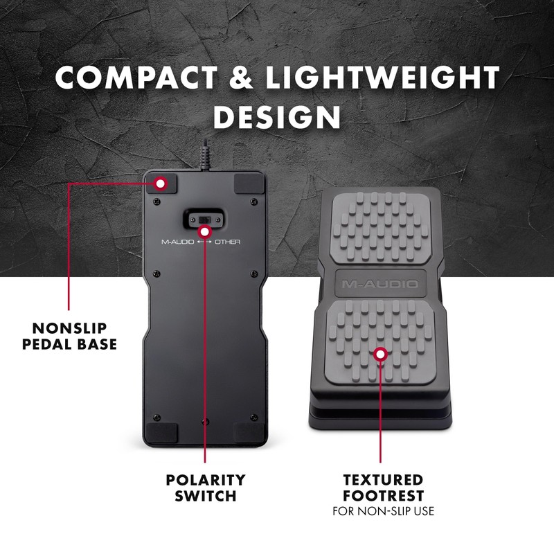 M-AUDIO EX-P Expression Pedal for Keyboards, MIDI Keyboards/Controllers and Supported