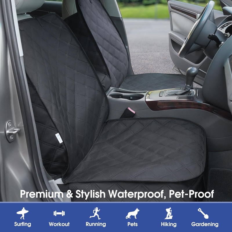 ALLANSING Front Seat Cover for Cars/SUVs/Trucks - Dog Seat Protector