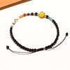 Lightock Real Crystals and Healing Stones Black Agate Beaded Anklet