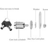 Litensh Thread Tubular Cam Lock 20mm, Mailbox Lock Cabinet Cylinder