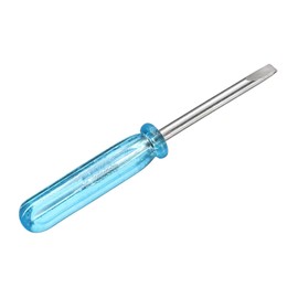 uxcell Mini Slotted Screwdriver 2.0mm Flat Head 1.77" (45mm) Length Micro Precision Screwdriver with Blue Handle for Watch Eyeglasses Cellphone Electronics Small Appliances Repair