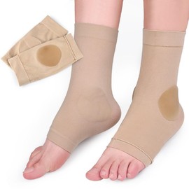 Ankle Bone Protection Socks malleolar Sleeves with Gel Pads for Boots, Skates, Splints, Braces - 1 Pair