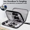 Arae Electronic Accessories Organizer, Travel Cable Bag with Double-Layer Storage