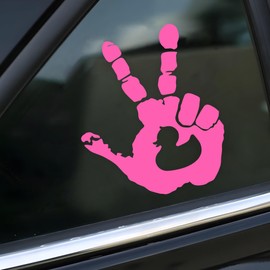 Hand Wave Duck Car Decal Funny Cute Goose Animal Meme Joke Humor Decals,Car Fuel Tank Cap Sticker, Window Bumper Stickers, Car Accessories Vinyl Waterproof 5 Inch Decal Gift for Mom Dad Friend