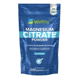 Citrato Magnesio Polvo Sabor 250gr Wellthy