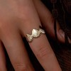 TseenYi Shell Ring Gold Shell Adjustable Ring Shell Open Ring
