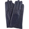 Ladies Butter Soft Navy Leather Glove with Button Feature &