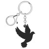 WEVENI Cute Dove Keyring Charms Acrylic Dove Key Ring Bird