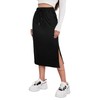 SOFIA'S CHOICE Women's Drawstring Slit Skirt High Waist A Line