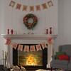 2 Pieces Glitter Happy and Holidays Banners Christmas Burlap Banner
