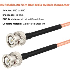 XRDS -RF BNC Cable 3FT, 50 Ohm BNC Cable BNC Male to BNC Male Cable BNC RG316 Antenna Cable for Antenna Scanners or Handheld Ham Radios etc. (2PCS)