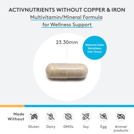Xymogen ActivNutrients® Without Copper & Iron 120 Capsules Multivitamin/Mineral Formula for Wellness Support*