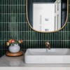 COMSTICKC Dark Green Peel and Stick Backsplash,10 Pcs 12''x12'', Forest
