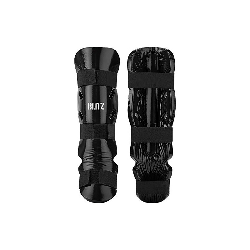 Blitz Dipped Foam Shin & Instep Guards - Black -