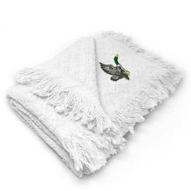 Nursery Bedding Baby Blankets for Boys & Girls Flying Duck Cotton Soft Receiving Swaddle White Design Only