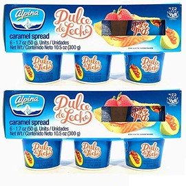 ALPINA Dulce de Leche Lonchero 6 unidades 300 grs. - 2 Pack. / Caramel Spread 6 units 10.5 oz. - 2 Pack.