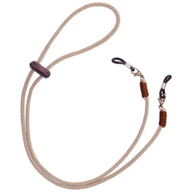Looca Eyeglass Strap, Eyeglass Chain, Adjustable Length, Glasses Band, Glass Cord Strap, Prevents Slipping, Cafe au lait