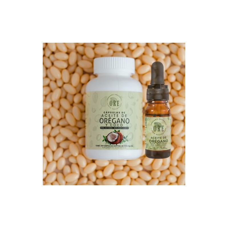 ORE Pack Aceite de Orégano 10 ml + Cápsulas de