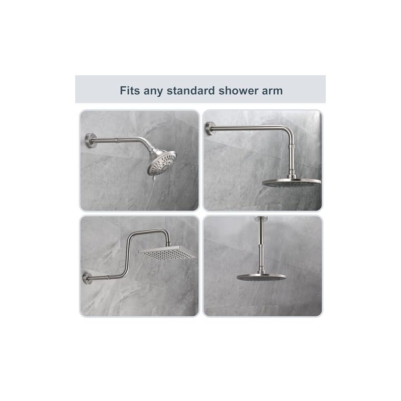 BRIGHT SHOWERS Shower Arm Extender for Rain and Handheld Shower