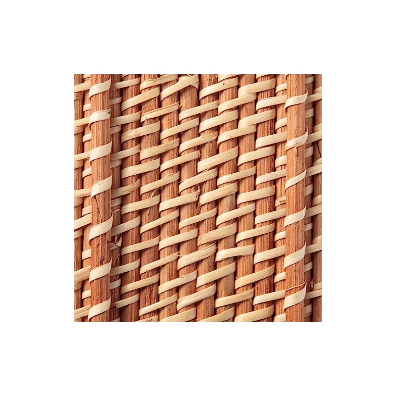 MUJI 37525702 Overlapping Rattan Rectangular Box, Half, Shallow, Width 10.2