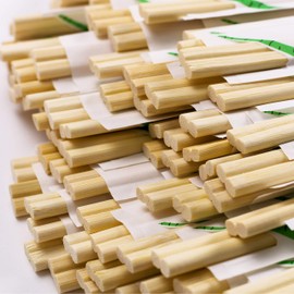 Ken Chiku - Bamboo Chopsticks Genroku 20cm - 100 Pairs | Sustainable Bamboo | Individually Wrapped|Japanese Hashi|Ohashi|
