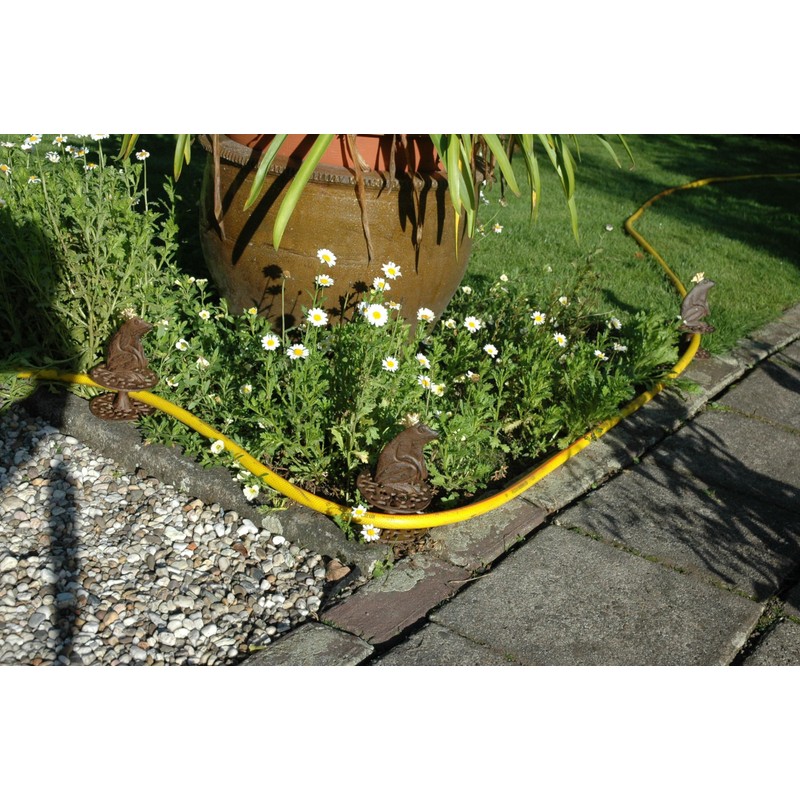 Rustic Pulley Frog King, Cast Iron Garden Hose Guide, Dimensions