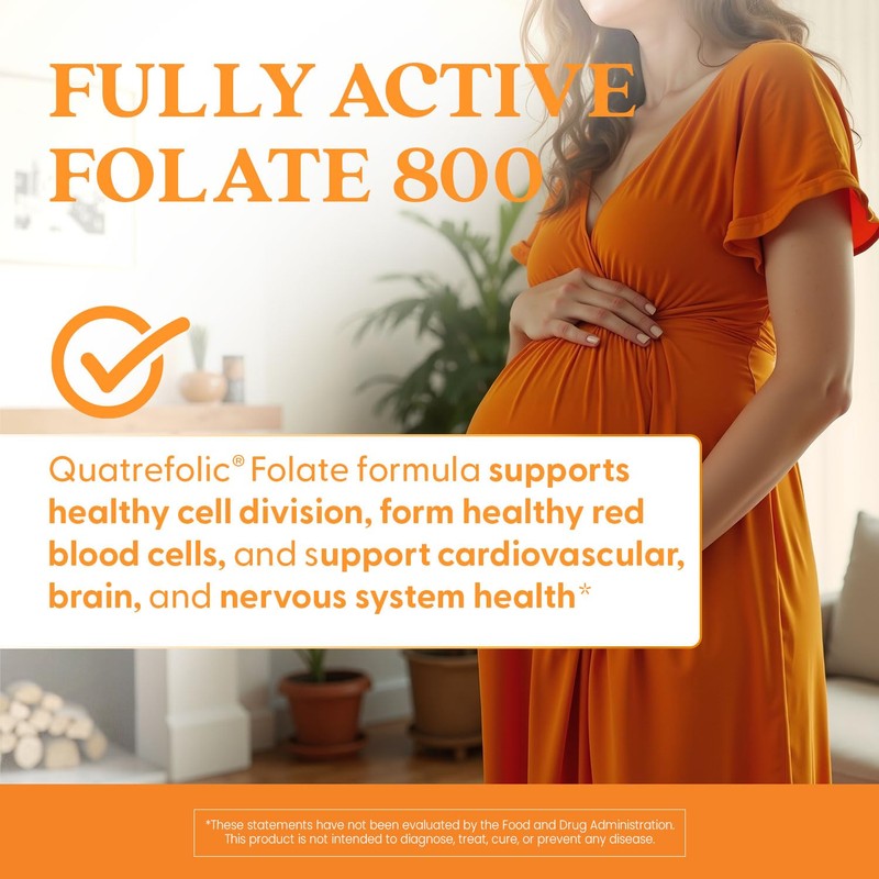 Doctors Best Fully Active Folate 800 with Quatrefolic, Supports Fetal