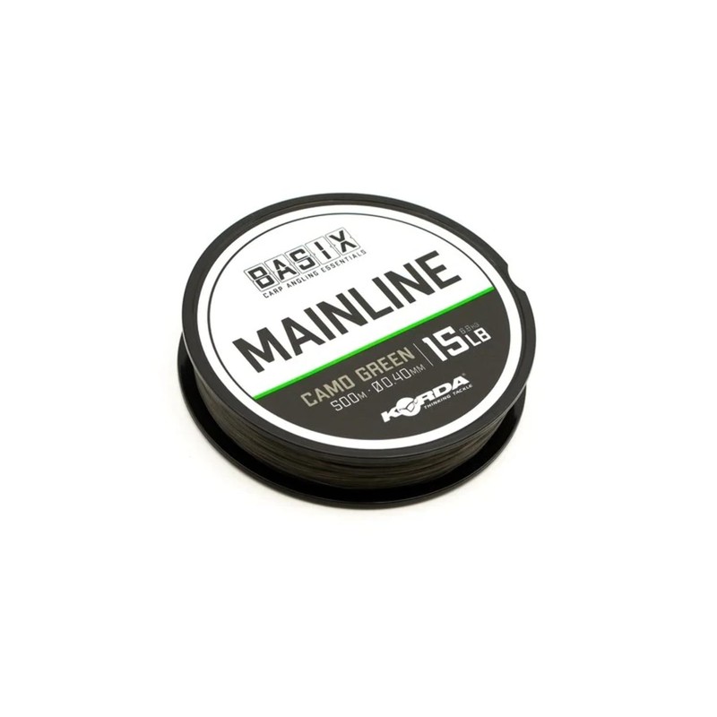 Korda Basix Camo Green Main Line 1000m Spools: 12lb