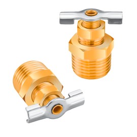 Evangenial 1/2'' RV Water Heater Replacement Drain Valve,Upgraded Durable Brass Drain Plug for Replace RV Camper Trailer faulty Plastic Plug without leaking (2-Pack Valve)