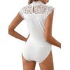 GORGLITTER Lace Body Bodysuit Women's Elegant Tops Summer Lace Body