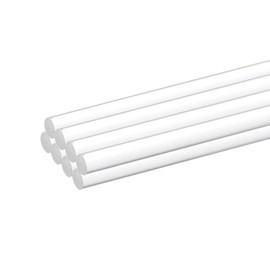 MECCANIXITY 8pcs Acrylic Round Rods 5/32" x 12" Clear Acrylic Dowel Rods Sticks Plastic Sticks Strip for DIY Crafts Lighting Gardening Decoration - 4mm x 300mm