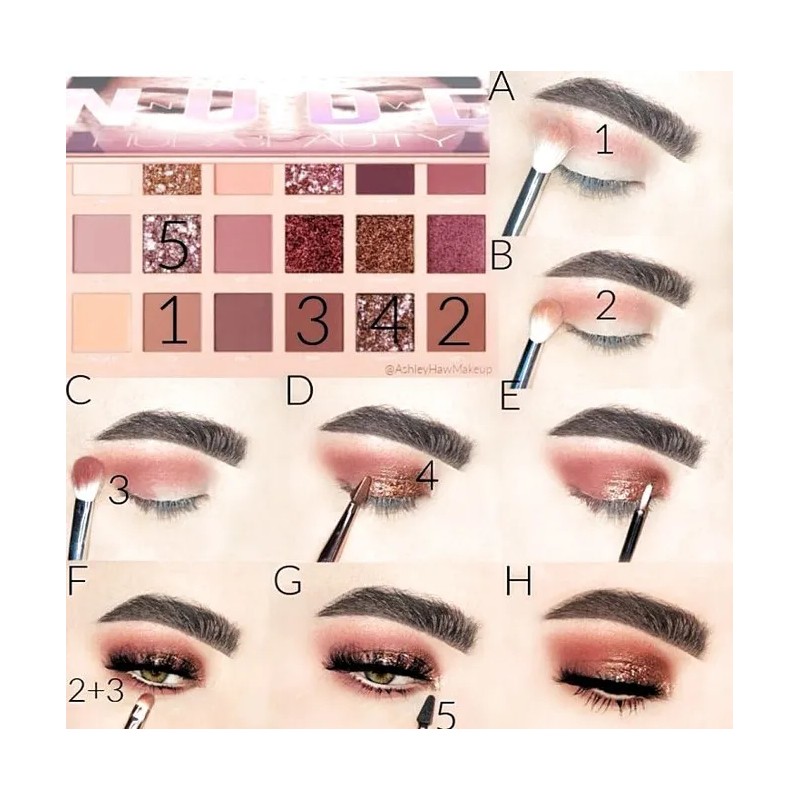 Paleta De Sombras Nude 18 Tonos Maquillaje Incluye Espejo Color
