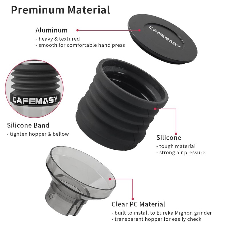 Single Dose Hopper Compatible with Eureka Mignon Espresso Coffee Grinder