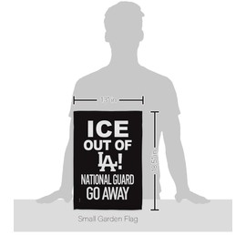 Abolish ICE ICE Out of LA Guard Flag Yard Sign Wall Hanging Decor Home Porch Balcony Lawn Bandera para Mexican Gifts SF NY MAGA Sign Protest Poster Californian Decor Los Angeles Pride