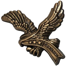 Aquinas Eagle – Scout Lapel Pin – “Dare to Soar” Message – Inspirational Gift for Scout Recognition, Graduation, or Court of Honor Present – Symbol of Achievement & Leadership – Bronzetone with Clutch Back