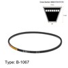 sourcing map 2 pieces B-1067 V-belt drive belt 1067 mm