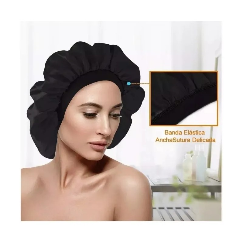 2 Gorros De Satín Método Curly Para Dormir Banda Ajustable