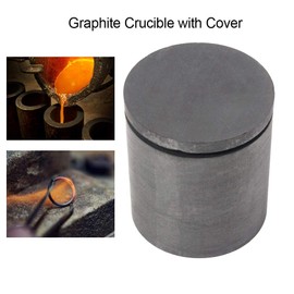 Graphite Crucible, 40 x 40 mm High Purity Jewellery Tools, Graphite Melting Pot Casting with Lid, The Ashes of the Graphite Pot with Less than 0.1%, Very Suitable for Melting Precious Metals or Ni
