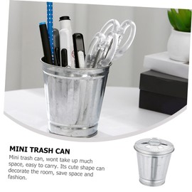 KOMBIUDA 4pcs Cute Mini Desktop Trash Can Multi-Functional Rubbish Bins for Storage Material Space-Saving Design for Home Office and Classroom Use