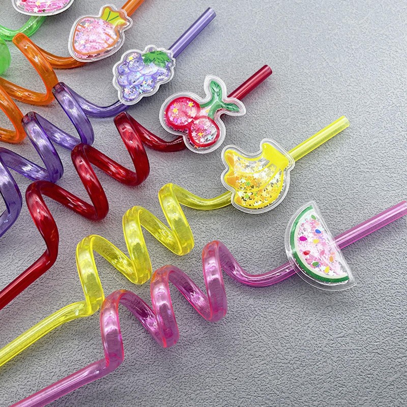 8 Pieces Reusable Straws Set - Curly & Bendy Straws
