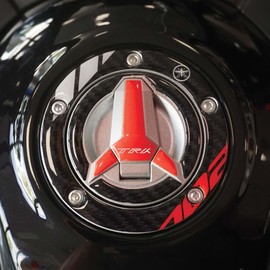 labelbike - 3D Resin Sticker Decoration and Protection of Motorcycle Fuel Cap Compatible with Benelli TRK 702 and 702X - Red Colour