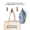 THEHRDWOOD Wood Wall Hooks - Set of 4 - Dark