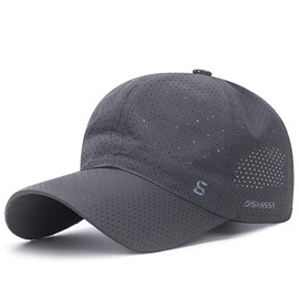 Cedar Eight Mesh Cap, Men's, Women's, Quick Drying, UV Protection, Sports Cap, gray, Free size