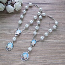 Our Lady of Fatima Decade Rosary (12 PCS) Rearview Mirror Car Auto Rosary/Catholic Church Event Favors